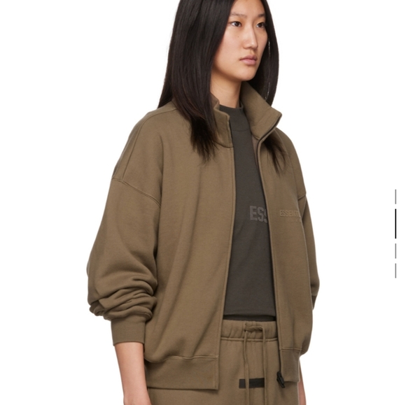 Fear of God Essentials Brown Full Zip Sweater - Picture 6 of 7
